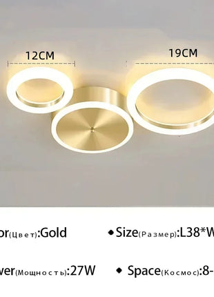 Plafoniera moderna a LED ad anello creativo per la casa, soggiorno, dimmerazione remota, camera da letto, lampadario a soffitto, apparecchio di illuminazione per interni