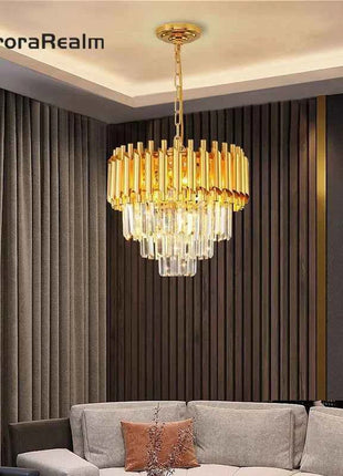 Lampada a sospensione in cristallo di lusso Lustro Decorazioni per la casa Lampadario a soffitto Sala da pranzo moderna Cucina Camera da letto Soggiorno Luci a sospensione