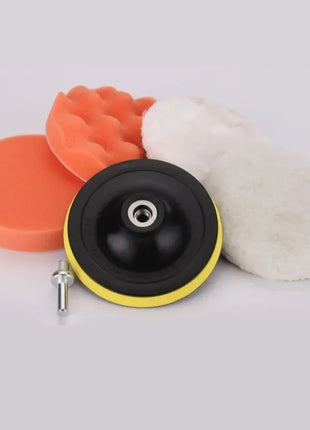 Kit di tamponi in spugna per lucidatura per auto Kit tampone in schiuma Tampone per lucidatrice Tamponi per cera per veicoli a motore per motociclette Rimuove i graffi