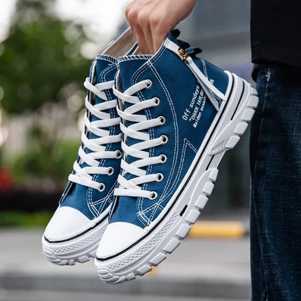 Tenis Masculino Scarpe da uomo Scarpe di tela vulcanizzate Sneakers alte Scarpe casual con plateau traspiranti Scarpe da ginnastica da uomo Scarpe da ginnastica robuste