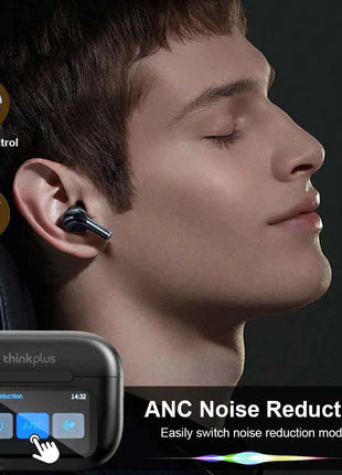 Original Thinkplus Wireless Bluetooth Earphones ANC Noise Reduction Earbuds HD Mic Call Gamer Headsets LED Touch Screen Control