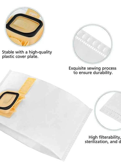 10 PCS for Kobold VK140 / 150 Vacuum Cleaner Bags Compatible for Vorwerk Kobold VK140 VK150 Vacuum Cleaner Bags