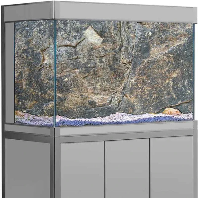 3D Aquarium Background Sticker,  Rock Texture Painting Wallpaper Fish Tank Backdrop Decorations PVC