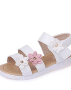 2024 Summer New Girls Sandals Kids Floral Sandals with 3 Flowers Sweet Princess for Wedding Party Dress Shoes Children's Sandals 21-36