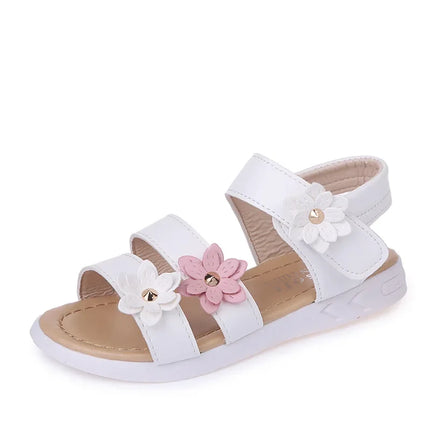 2024 Estate Nuove Ragazze Sandali Bambini Sandali Floreali con 3 Fiori Principessa Dolce per la Festa Nuziale Scarpe Eleganti Sandali Per Bambini 21-36