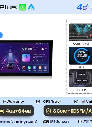 Junsun 7 9 10 inch Universal CarPlay Android Auto Car Radio For VW Fiat Renault Nissan Hyundai GPS Multimedia autoradio Stereo
