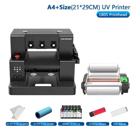 Colorsun UV Printer For Epson L805 Impresora A4 A3 UV Printer Flatbed UV DTF Sticker Printer Machine For Acrylic Bottle Metal