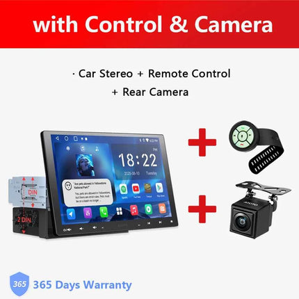 10 inch Android Car Stereo Single 1 Din Retractable Screen Apple CarPlay Android Auto 1Din Car Bluetooth Radio Head Unit