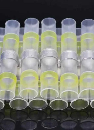 50PCS Heat Shrinkable Wire Connectors SST21 Waterproof Sleeve AWG22-18 Butt Electrical Splice Tinned Solder Seal Terminal