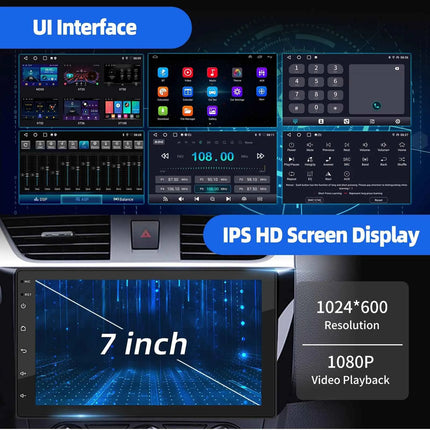 ESSGOO 4+64G Car Stereo Head Unit Radio Wireless CarPlay Android Auto Double 2 DIN 7" IPS Touch Screen GPS SAT NAVI FM DAB+ WIFI