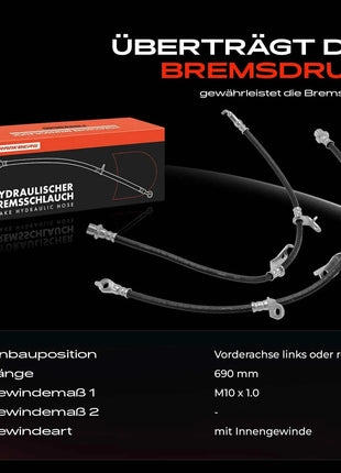 Tubo Freno Anteriore Sinistro o Destro Frankberg 2x per Toyota Auris Corolla E15 E18 9094702 G30 9094702 G31