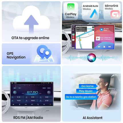 Junsun 7" Wireless CarPlay Android Auto Car Radio for Alfa Romeo 159 Brera spire Sportwa GPS Stereo Multimedia WiFi 4G 8core RDS