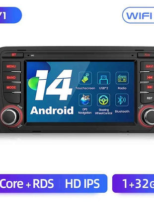 Junsun 7'' Wireless CarPlay Android Auto Car Radio Multimedia For Audi A3 8P S3 2003-2012 4G WiFi GPS Navigation Autoradio
