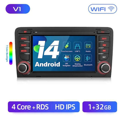 Junsun 7'' Wireless CarPlay Android Auto Car Radio Multimedia For Audi A3 8P S3 2003-2012 4G WiFi GPS Navigation Autoradio