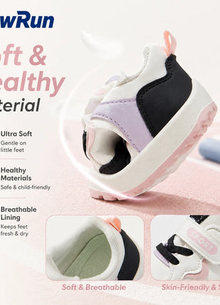 Kids' PU Leather Sports Shoes, Patchwork Fashion Sneakers for Children, Waterproof Running Footwear for Boys and Girls
