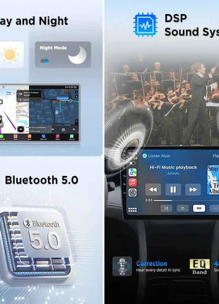 Junsun Qualcomm 8-Core 360 View Camera Universal Stereo 7" 9" 10" Car Radio CarPlay Android Auto Multimedia Player GPS DSP WiFi