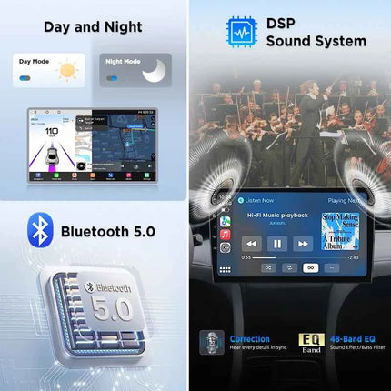 Junsun Qualcomm 8-Core 360 View Camera Universal Stereo 7" 9" 10" Car Radio CarPlay Android Auto Multimedia Player GPS DSP WiFi