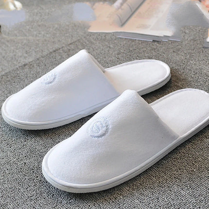5 paia/lotto uomo donna usa e getta hotel pantofole per gli ospiti scivoli in cotone casa viaggio SPA pantofola ospitalità economici indoor slip-on