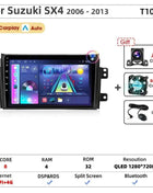 Srnubi Car Radio For Suzuki SX4 Cross 2006-2013 For Fiat Sedici Carplay Android Auto Radio Multimedia Player 4G Wifi GPS 2 Din