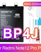 NOHON Battery for Xiaomi Redmi Note 13 12 11 10 Pro 9 8 7 6 5 4 11S 10S 9S Batteries BN5P BN53 BN46 BN45 BN5D BP47 BP4K BM5T