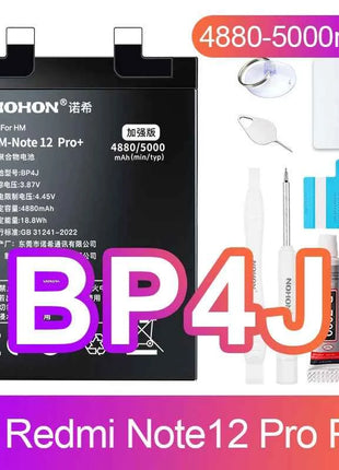 NOHON Battery for Xiaomi Redmi Note 13 12 11 10 Pro 9 8 7 6 5 4 11S 10S 9S Batteries BN5P BN53 BN46 BN45 BN5D BP47 BP4K BM5T