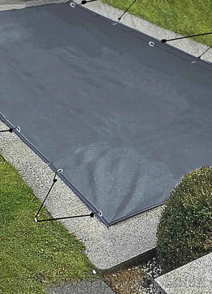 VEVOR Copertura di Sicurezza per Piscina in Carbone da 4x8M, Telo di Copertura per Piscina Rettangolare in Polipropilene, Coperchio Rettangolare di Piscina Interrata per Casa Giardino Hotel Ingegneria