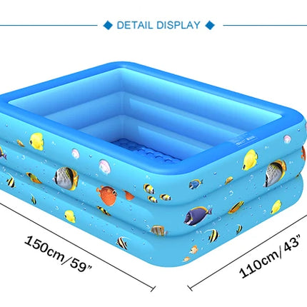 Stock Piscina familiare all'aperto all'ingrosso per bambini Adulti Piscina gonfiabile da 150 cm Piscina gonfiabile portatile per bambini