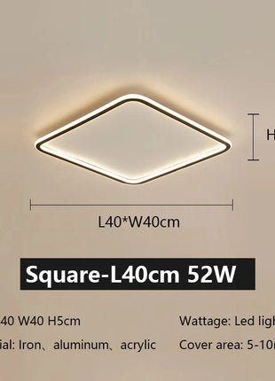 Luci da soggiorno ultrasottili nordiche Lampade da soffitto a LED con telecomando Decorazioni per la casa per interni Lampadario da soffitto per studio camera da letto per bambini