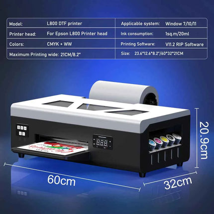 A4 DTF Printer For Epson L805 Impressora A4 Direct to Film Printing Machine A4 DTF Printer For T-Shirt Hoodies Shoes A4 DTF