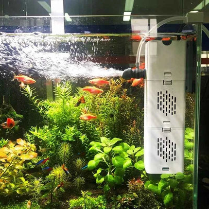 Aquarium Filter Pump Fish Tank Submersible Silent Air Oxygen Aerator Internal Water Pump Aquarium Air Pump Wave Maker 220v