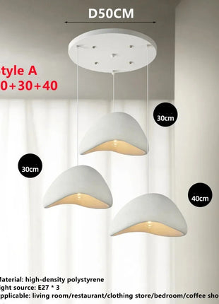 Lampada a sospensione a 3 teste Wabi Sabi moderna sala da pranzo cucina lampadario a soffitto decorazioni per la casa camera da letto soggiorno loft lampada a sospensione