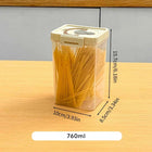WORTHBUY Pasta Storage Box With Handle Moisture-Proof Plastic Noodles Sealed Can Spaghetti Storage Container Kitchen Organizer