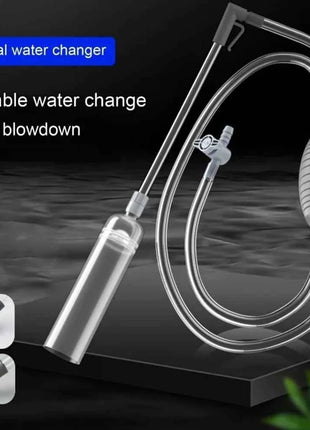 Aquarium Siphon Vacuum Cleaner Tool Set for Large Fish Tank Gravel/Sand Cleaning Water Change with Extension Tube, Fast and Easy