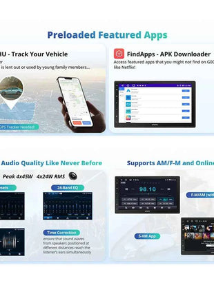 7 inch 2Din Android Car Multimedia Player Carplay Screen Android Auto Bluetooth Radio Double 2 Din Car Stereo A5 A5L Atotozone