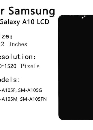 Nuovo LCD testato per Samsung A10 Display LCD SM-A105F SM-A105G Touch Screen Digitizer Assembly per Display Samsung Galaxy A10