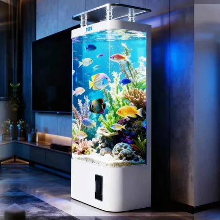 Smart Goldfish Tank Household Medium-sized Vertical Filtration Integrated Ecological Glass Replacement Aquarium