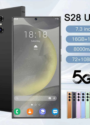 Nuovo Arrivo 2026: Smartphone S28 Ultra Originale di Alta Qualità con Sistema Dual SIM 4G/5G, Versione Globale, Batteria da 8000mAh