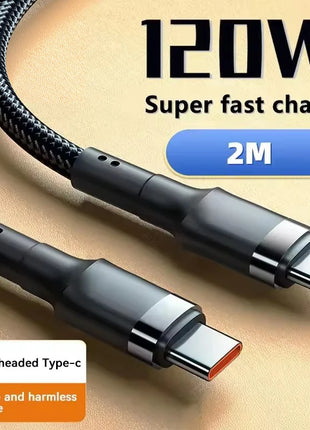 Cavo di ricarica rapida da 120W, cavo USB C a USB Type C di alta qualità con ricarica rapida PD per iPhone Xiaomi 17 Plus Pro Max Samsung S24