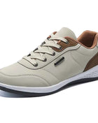 YRZL Men Shoes Spring Autumn Waterproof Walking Sneakers Leisure Male Leather Sports Shoes Non-Slip Footwear Tennis for Men