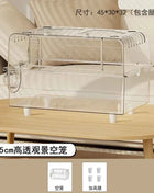 ‌Premium Hamster Cage, Thickened Acrylic Gerbil Mansion, Chew-Proof Luxury Habitat with Large Space, Ventilated Small Pet Home