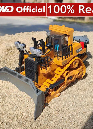 4WD Remote Control Excavator 4x4 Alloy Dump Truck Bulldozer Radio Model RC Car Construction Vehicle Toy Children Kids Gifts