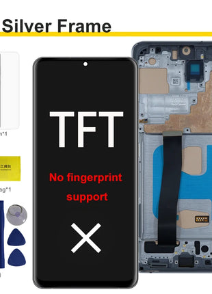 AMOLED Per Samsung Galaxy S20Ultra G988 G988U G988B/DS Display LCD Touch Screen Digitizer con Cornice Per Samsumg S20 Ultra LCD