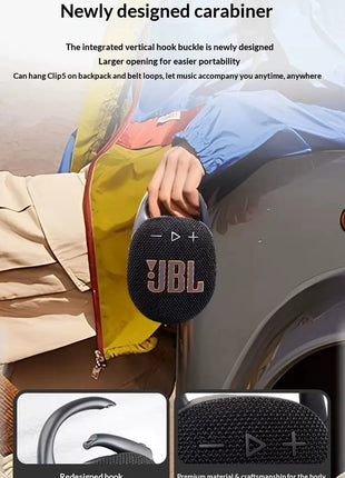 JBL Clip 5 Tablet portatile da viaggio con jack audio universale. Resistente agli urti e alla polvere.