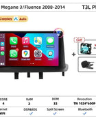 Srnubi Car Radio For Renault Megane 3 Fluence Samsung SM3 2008-2014 Multimedia Player Carplay Android Auto Autoradio Navigatore