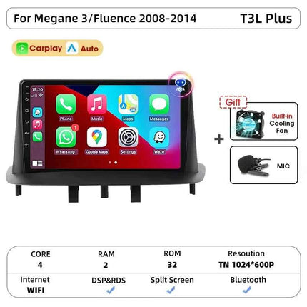 Srnubi Car Radio For Renault Megane 3 Fluence Samsung SM3 2008-2014 Multimedia Player Carplay Android Auto Autoradio Navigatore