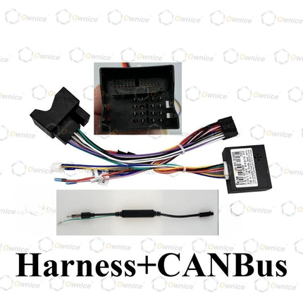 Ownice 9 "Fascias telaio autoradio per Seat Altea Toledo 5P 2004 - 2015 Pannello stereo Cablaggio Cavo di alimentazione Cavo Canbus
