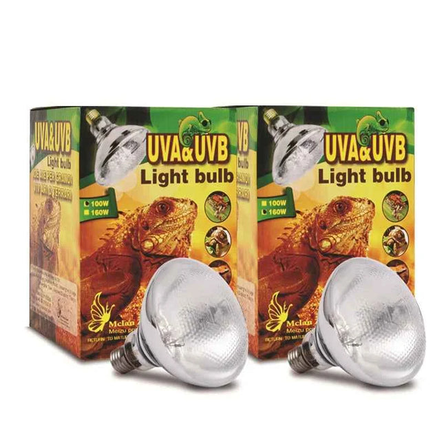 MCLANZOO All-in-One Reptile Sun Lamp | UVA, UVB & Heat in One | For Desert Tortoise & Bearded Dragon