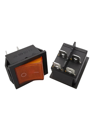 1 pz KCD4 4 pin 6 pin interruttore a bilanciere 16A 250VAC 20A 125VAC ON-OFF/ON-OFF-ON 2 posizioni 3 posizioni con interruttore di alimentazione della luce 31x25mm