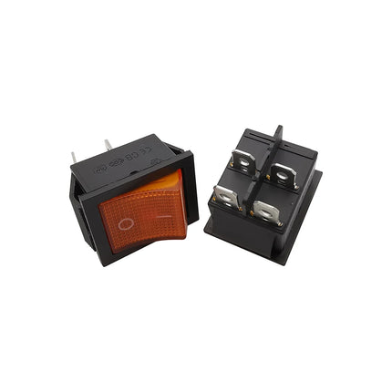 1 pz KCD4 4 pin 6 pin interruttore a bilanciere 16A 250VAC 20A 125VAC ON-OFF/ON-OFF-ON 2 posizioni 3 posizioni con interruttore di alimentazione della luce 31x25mm
