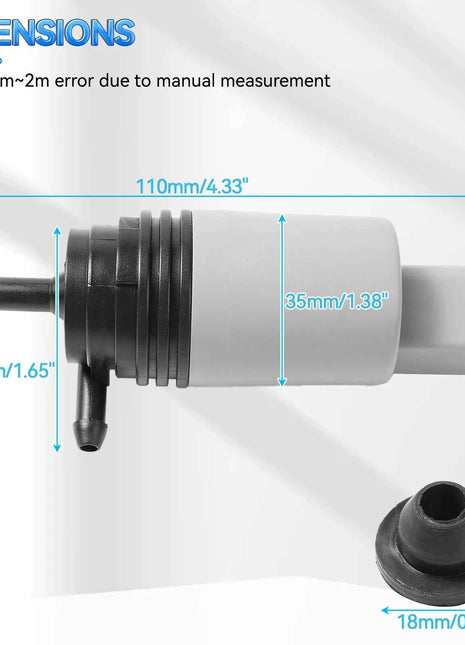 Pompa lavavetri per BMW Serie 1/2/3/4/5/6/7/X1/X3/X4/X5/X6 Pompa lavavetri a uscita singola 67127302589 67126934159